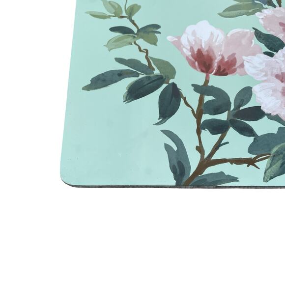 Laura Ashley Blossom Branch Cork Placemats Pink Green Floral 12x16 Set of 4 NEW - Picture 9 of 10